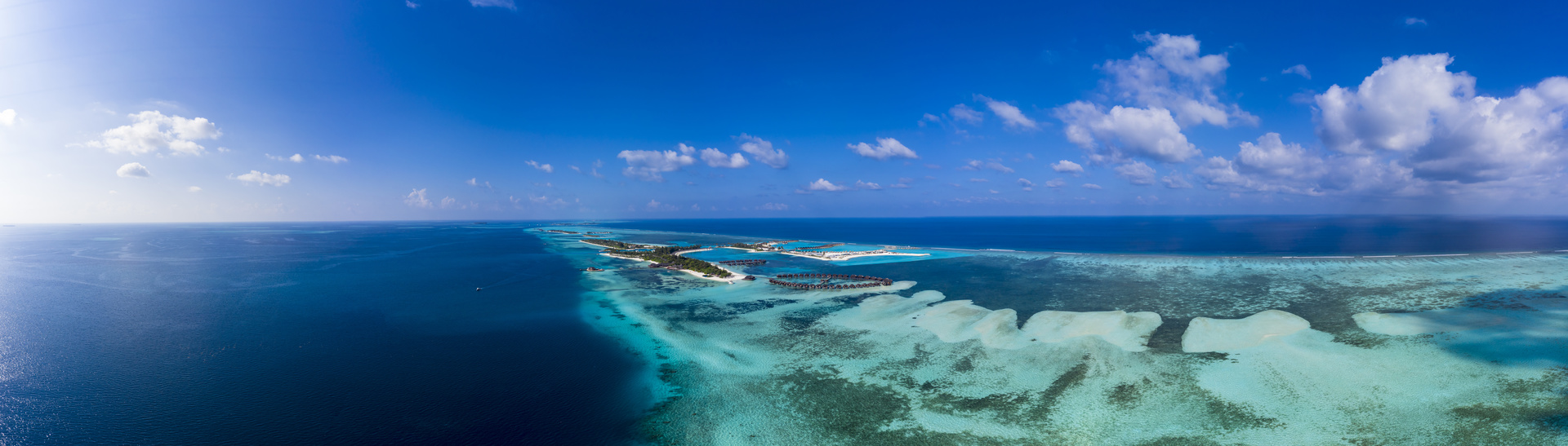 archipel maldives vue aerienne